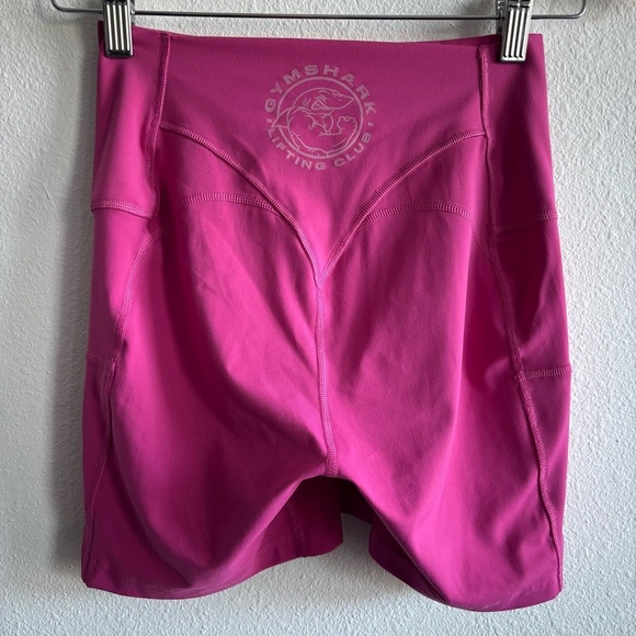 Gymshark Legacy Ruched Tight Pink Adjustable Side Workout Shorts SOLD OUT ONLINE - Picture 7 of 12